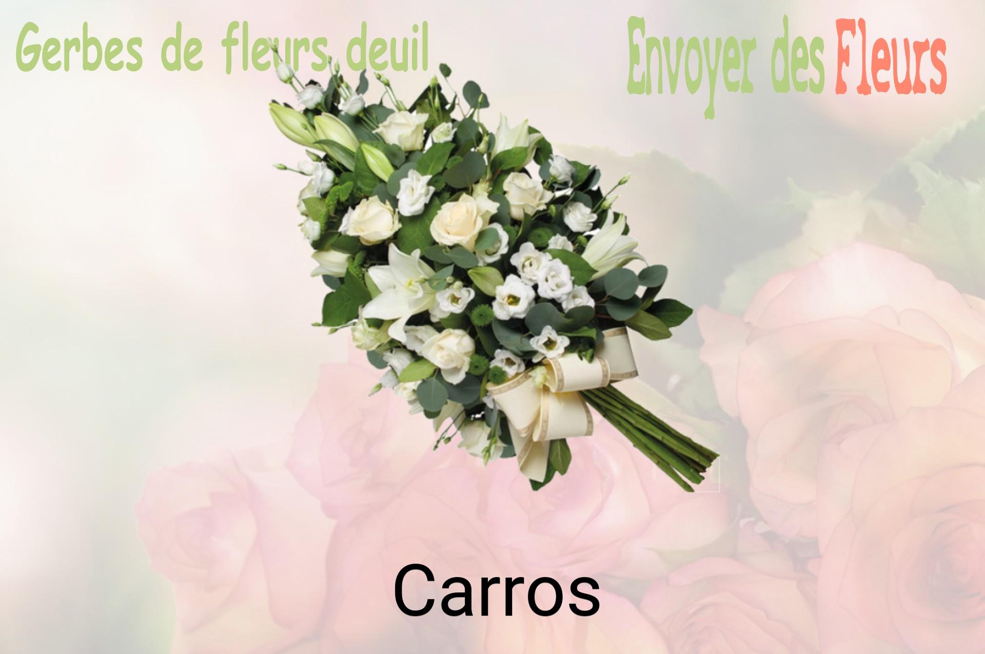 Gerbe de fleurs de deuil livrée à Carros